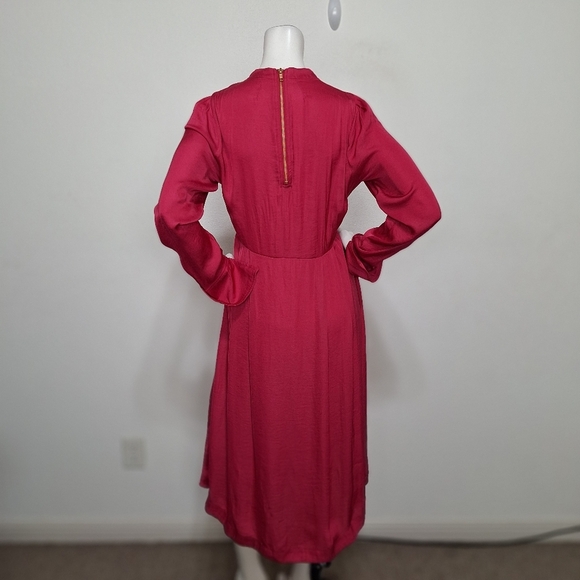 Free People Pink Floral Romantic Embroidered Embroidered Midi Tunic Dress Size M - Picture 8 of 13